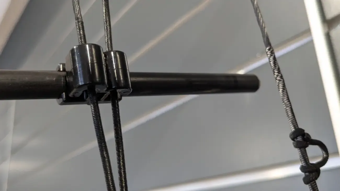 Kabelgleiter an einem Compoundbogen