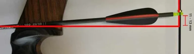 Nockpunkt traditionell gesetzt